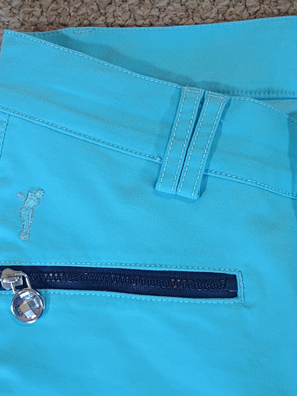 Golfino Turquoise Skinny Golf Jeans for Women - Slim Stretch Fit 2 - Picture 3 of 16